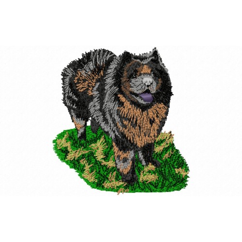 Файл вышивки Собачка на травке