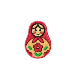 Файл вышивки Брошка матрешка 
