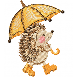 Ежик с зонтиком