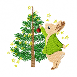 Зайка с елочкой
