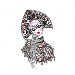 Файл вышивки Дева в кокошнике