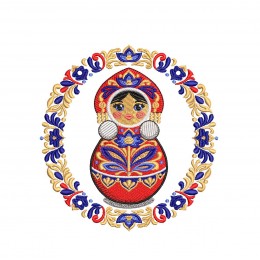 Файл вышивки Неваляшка с круговым узором