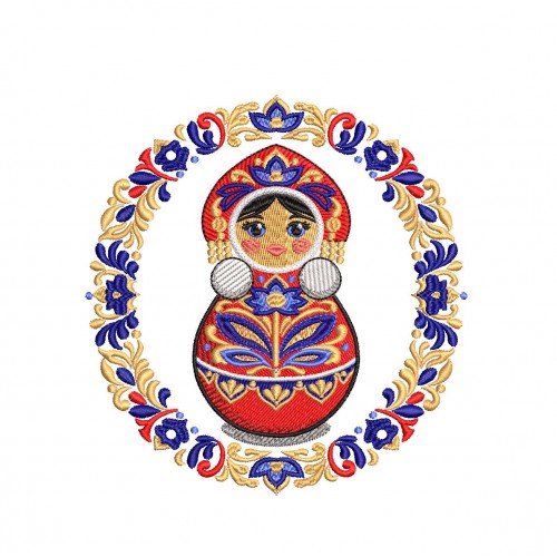 Файл вышивки Неваляшка с круговым узором