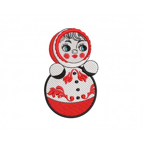 Файл вышивки Неваляшка с русским орнаментом