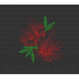Файл вышивки Красный лотос