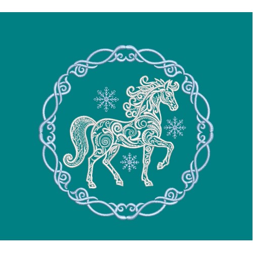 Файл вышивки Снежный конь
