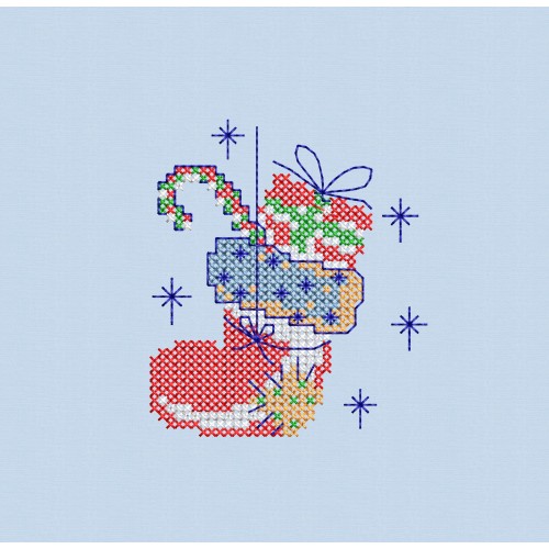 Файл вышивки Новогодний сапожок