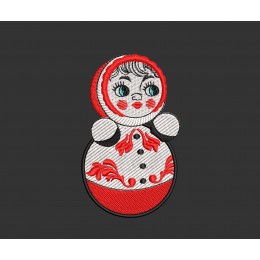 Файл вышивки Неваляшка с русским орнаментом