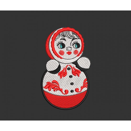 Файл вышивки Неваляшка с русским орнаментом