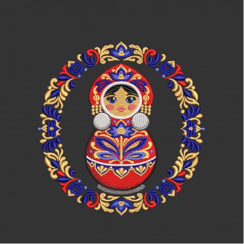 Файл вышивки Неваляшка с круговым узором