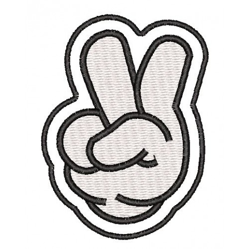 Файл вышивки Патч Знак V 5*3см