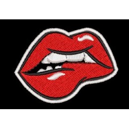 Патч Прикусила губу 4*5см