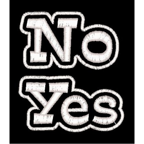 Файл вышивки Патч Yes/No 5*3 