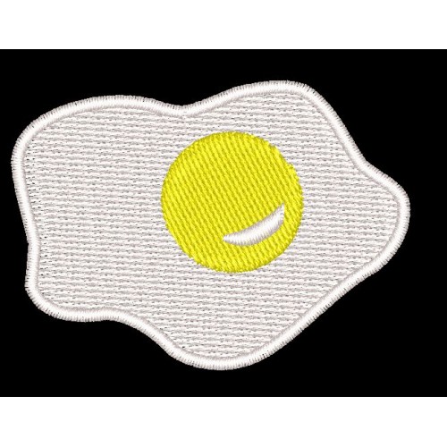 Файл вышивки Патч  Яичница 3*5см