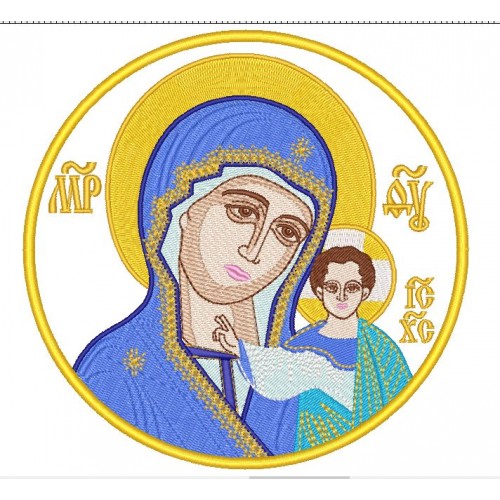 Файл вышивки Шеврон Дева Мария