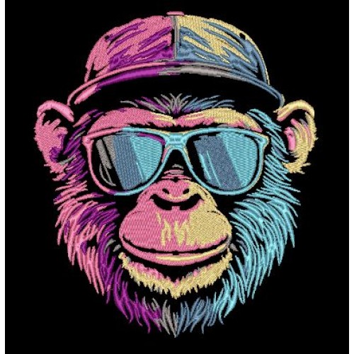 Файл вышивки АРТ Обезьяна