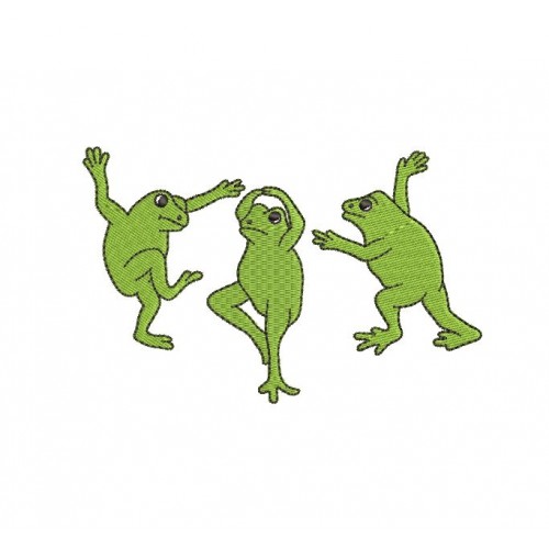 Файл вышивки Лягушки танцуют