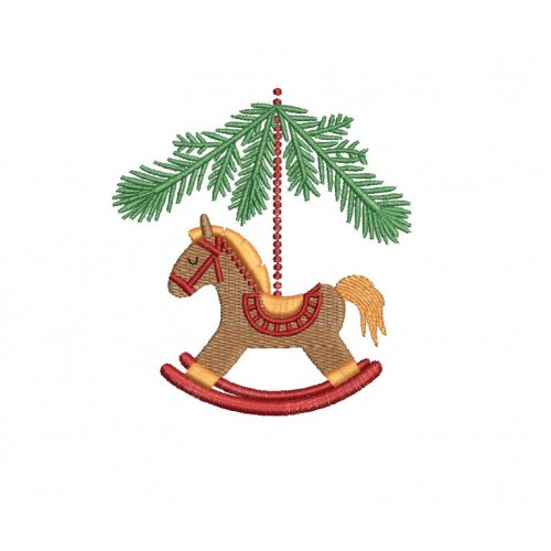 Файл вышивки Лошадка на ветке