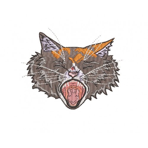 Файл вышивки Кот зевает