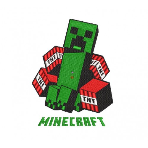 Файл вышивки Криппер из Майнкрафта (Minecraft)