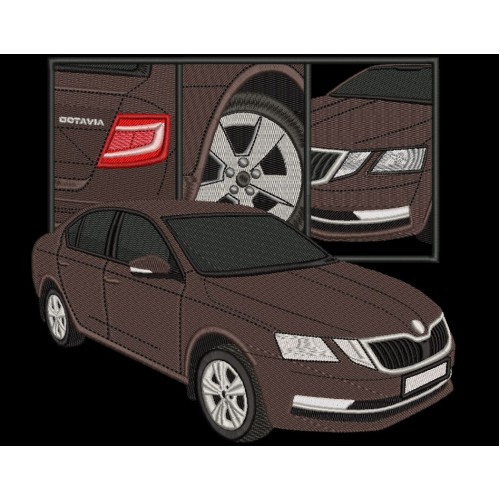 Файл вышивки Skoda Octavia 76 автомобиль