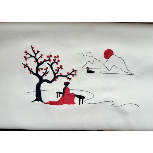 Файл вышивки Восток - дело тонкое. Девушка у озера.