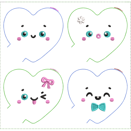 Файл вышивки сердечко игрушка - брелок