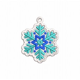 Файл вышивки Снежинка для подвески