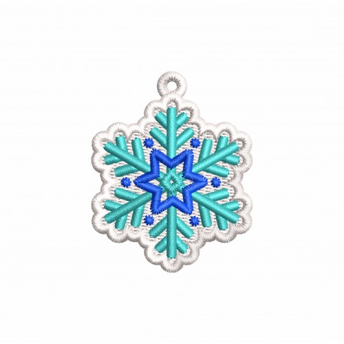 Файл вышивки Снежинка для подвески