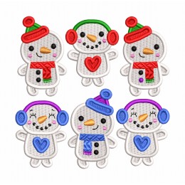 Снеговики для термонашивки