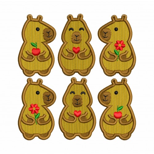 Файл вышивки Капибара для термонашивки