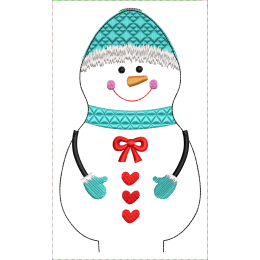 Файл вышивки Снеговик игрушка - брелок