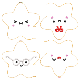 Файл вышивки Звёздочка игрушка - брелок