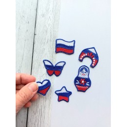 Файл вышивки День России для термонашивки