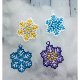 Файл вышивки Снежинка для подвески