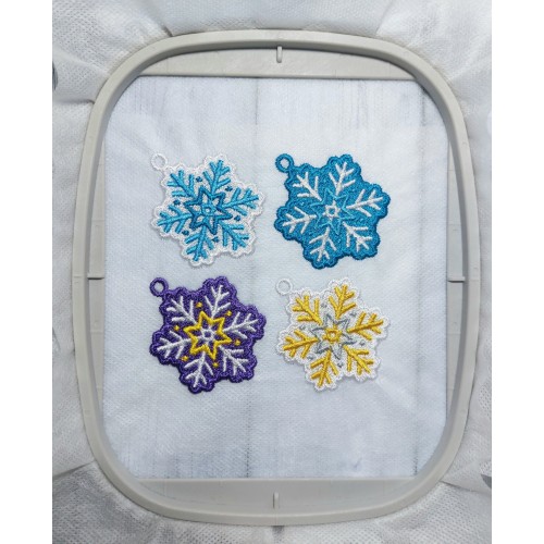 Файл вышивки Снежинка для подвески