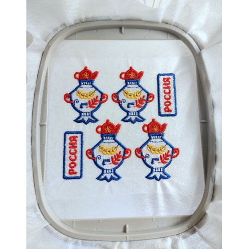 Файл вышивки Самовар для термонашивки