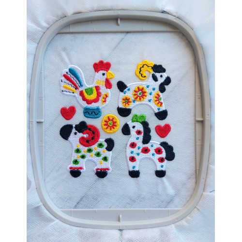 Файл вышивки дымковская игрушка термонашивка