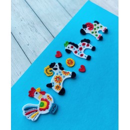 Файл вышивки дымковская игрушка термонашивка