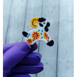 Файл вышивки дымковская игрушка термонашивка