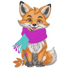 Лиса с шарфом