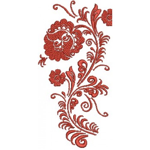 Файл вышивки цветы в стиле русского узора