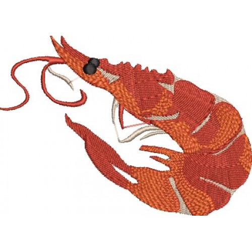 Файл вышивки креветка_красная