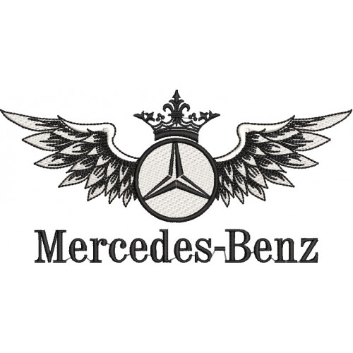 Файл вышивки Мercedes-Benz (с короной и крыльями)