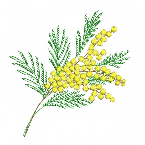 Файл вышивки Мимоза веточка