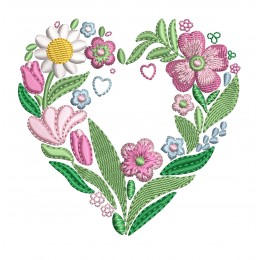 Сердечко цветы