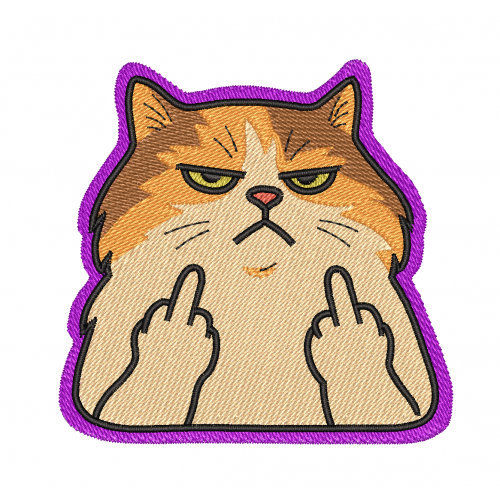 Файл вышивки Недовольный Кот