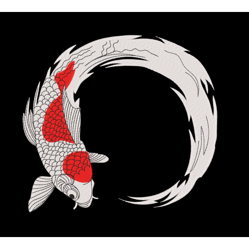 Файл вышивки Карп Кои Инь-Ян