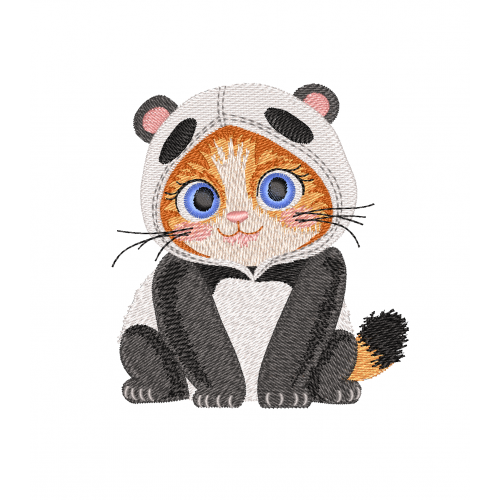 Файл вышивки Котик в костюме Панды