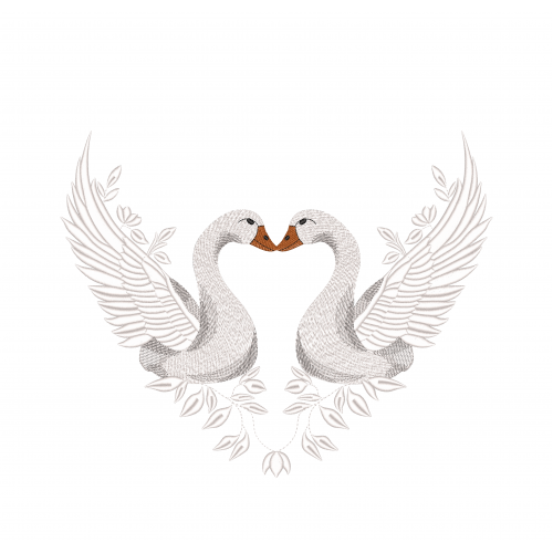 Файл вышивки Лебеди любви